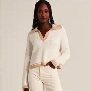 Abercrombie & Fitch Colorblock Preppy Notch-Neck Polo